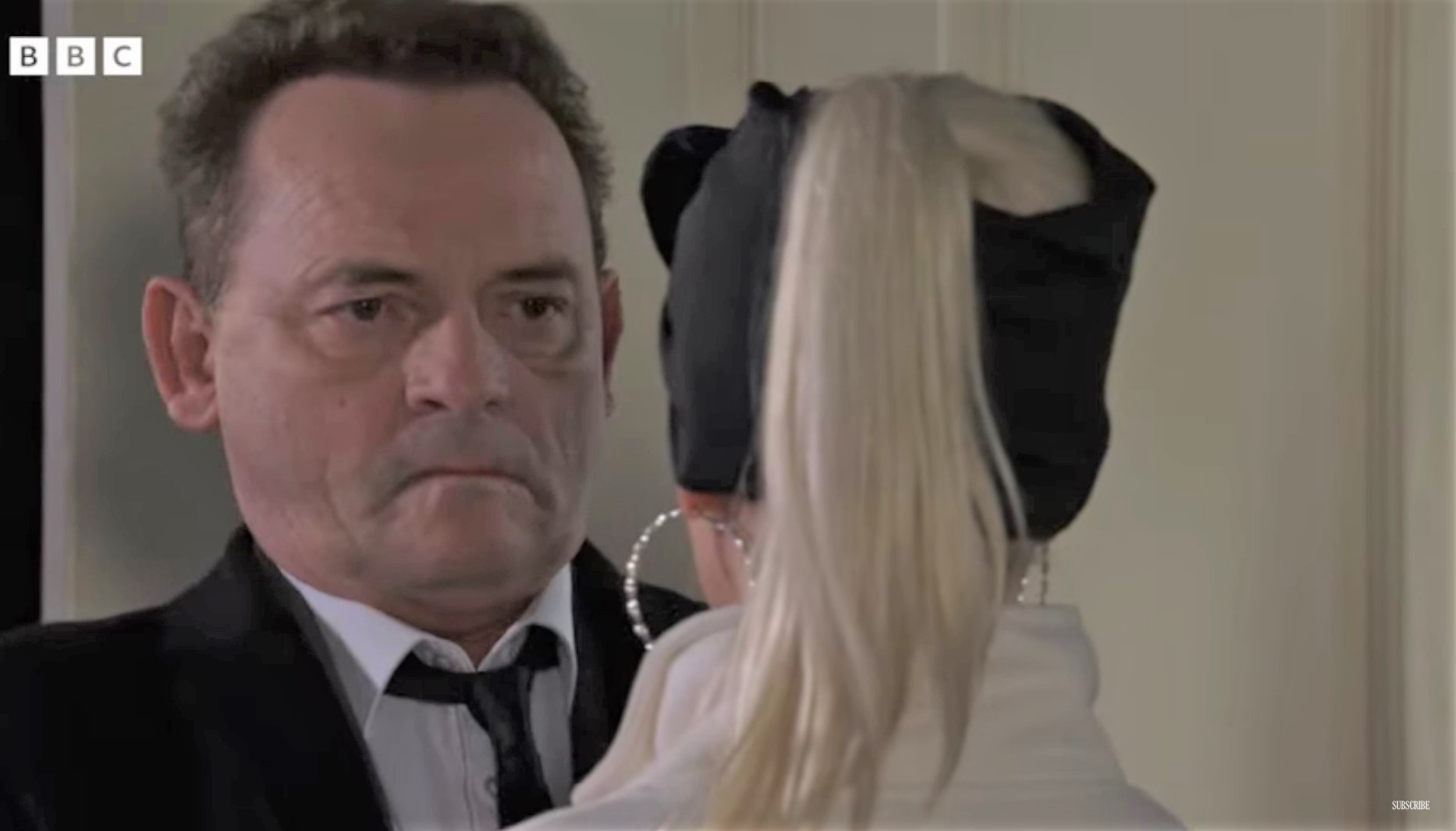  Billy Mitchell looks upset as he says goodbye to Lola