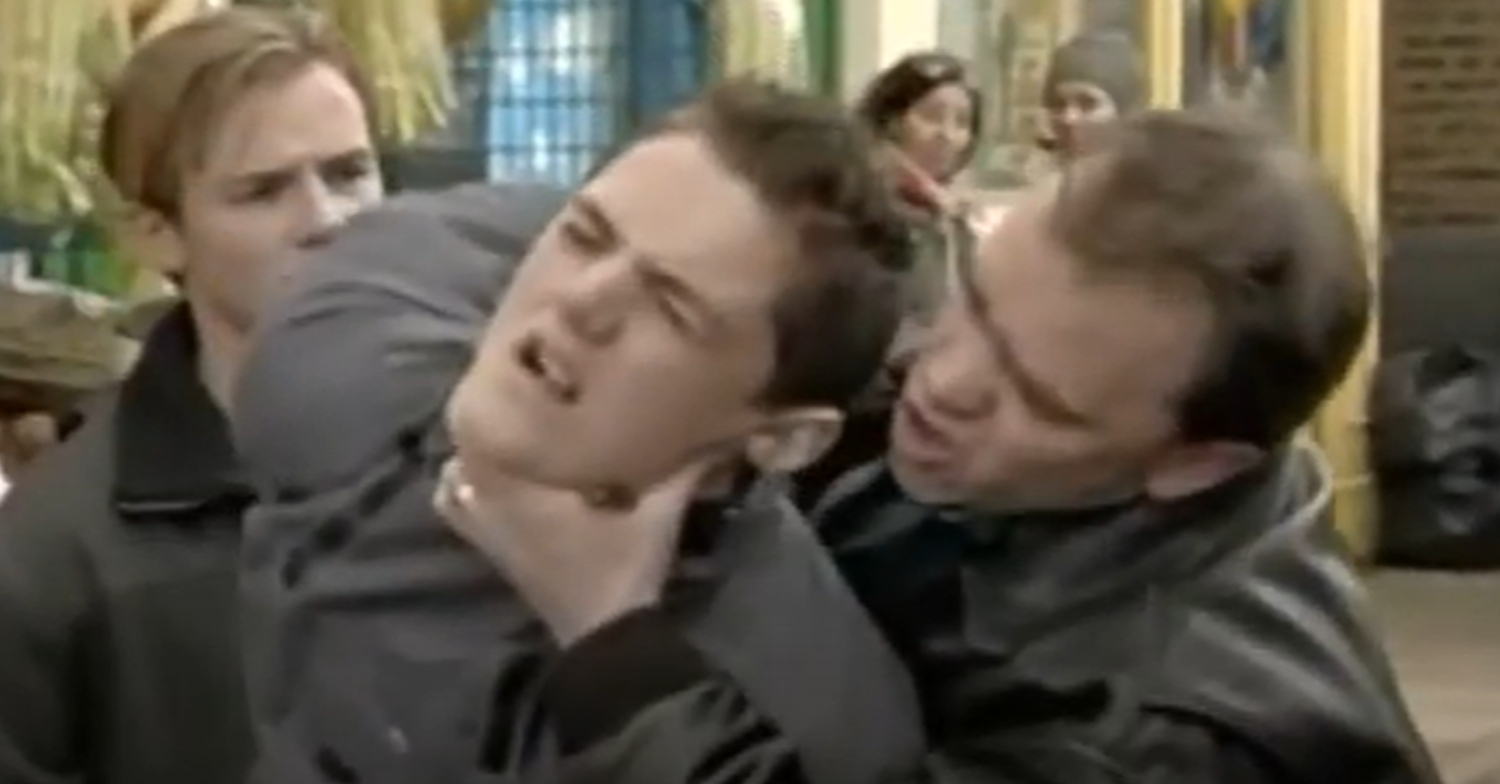 EastEnders' Mark is grabbing Ashley by the throat