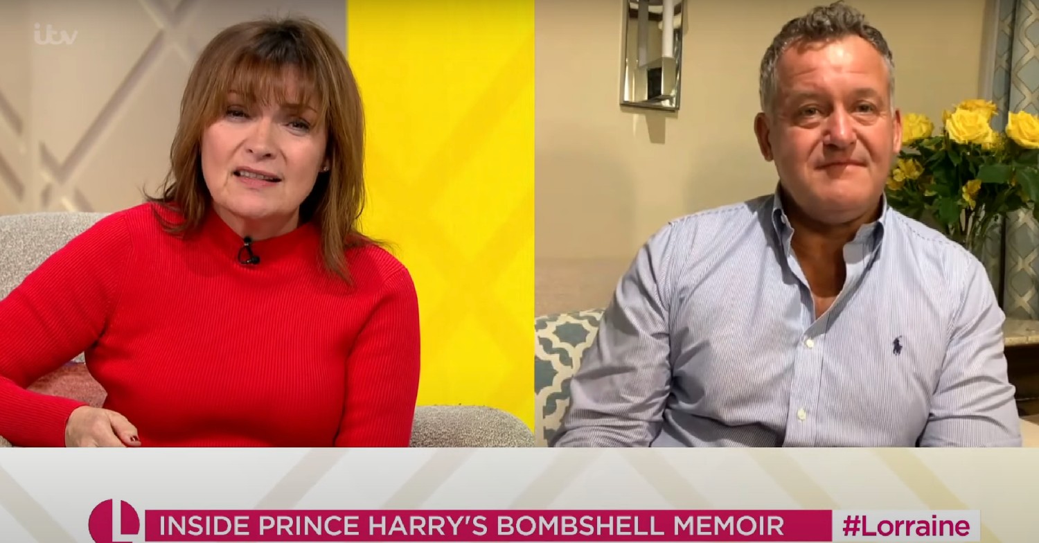 Lorraine Kelly speaking to Paul Burrell about Prince Harry on Lorraine 
