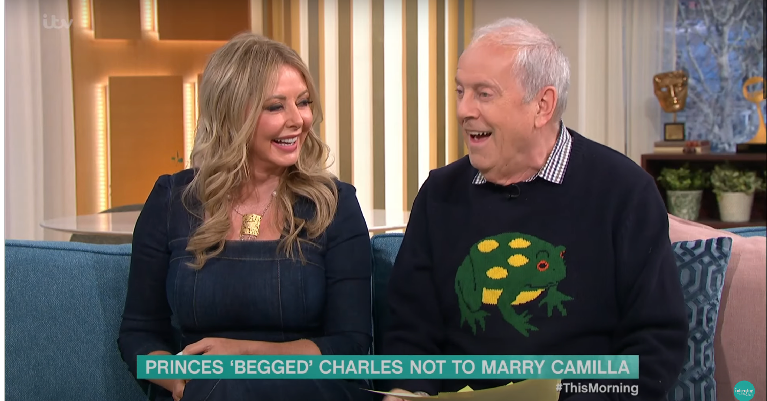 Carol Vorderman and Gyles Brandreth on This Morning today 