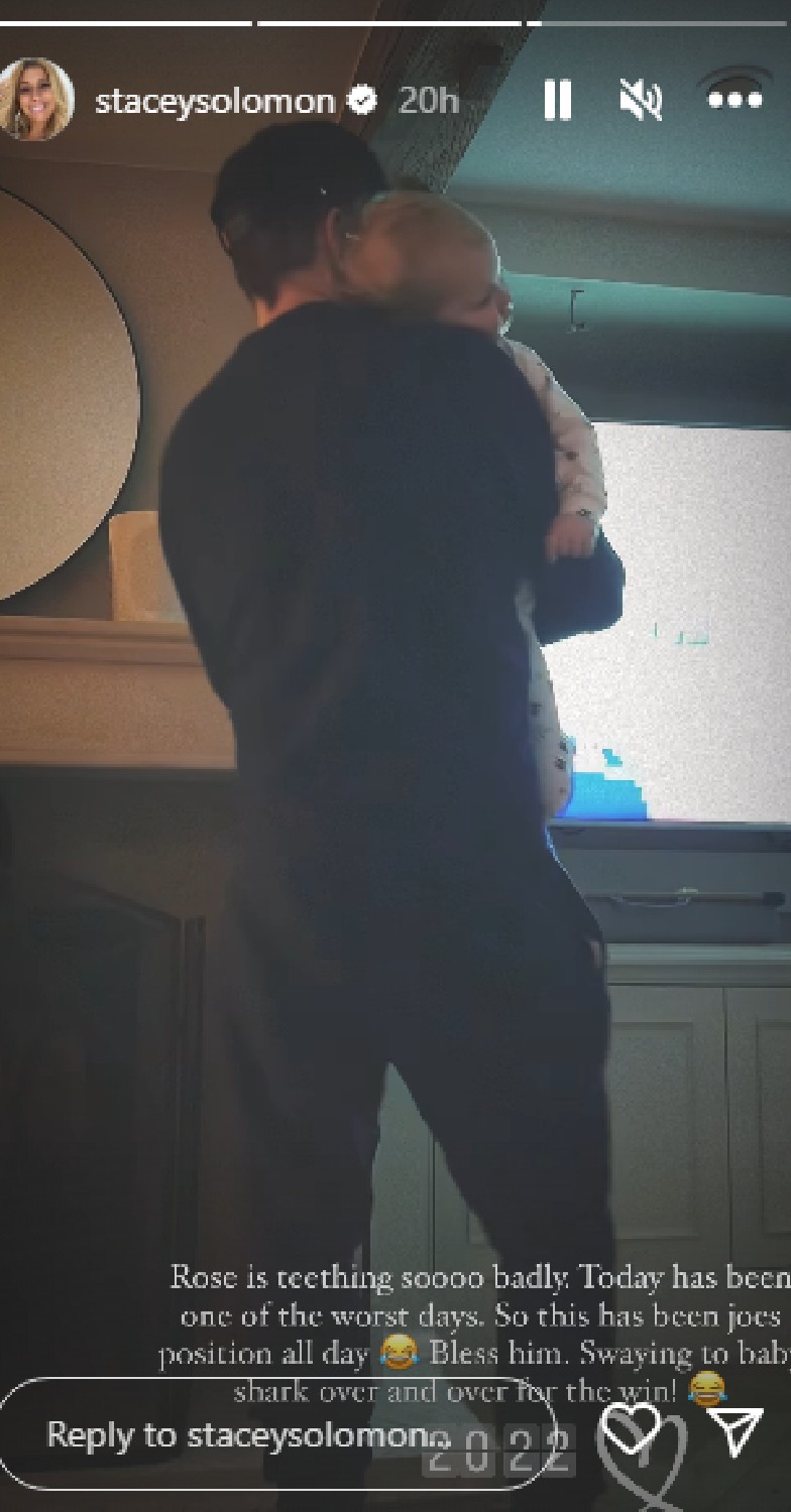 Joe Swash on Stacey Solomon's Instagram Stories