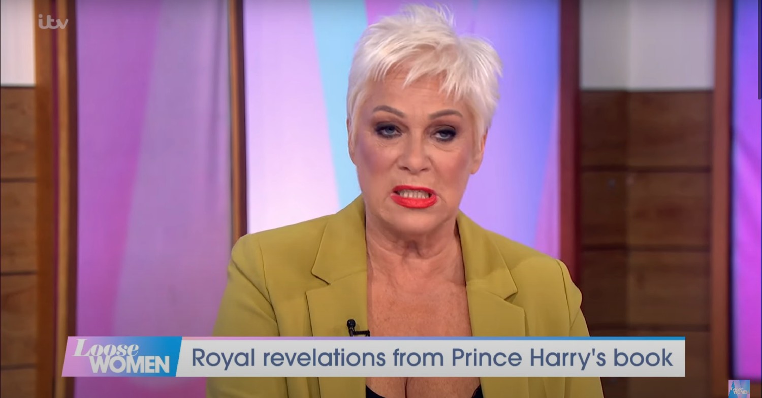 Denise Welch looking angry on Loose Women today 