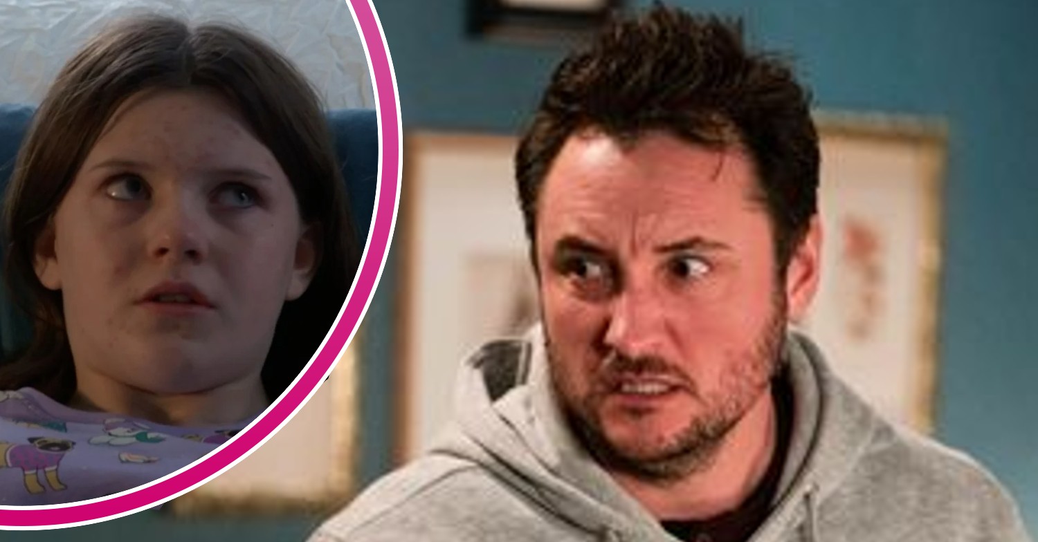 Lily Slater looks scared and Martin Fowler raging in EastEnders