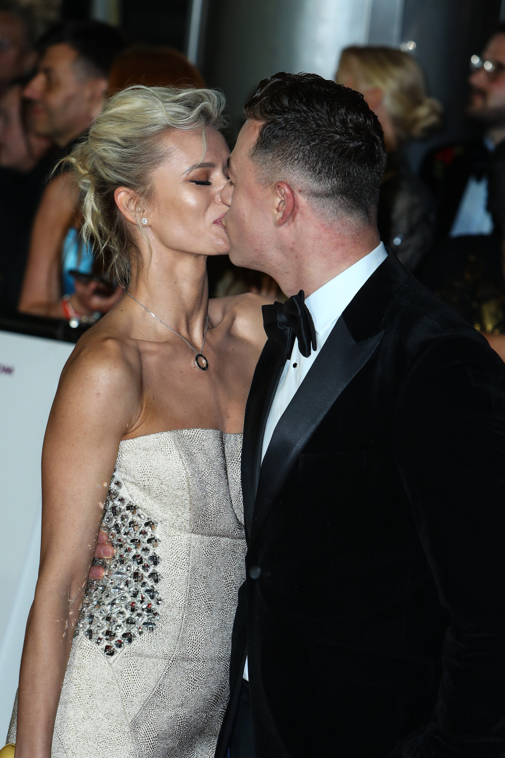 Strictly stars Nadiya Bychkova and Kai Widdrington kiss at NTAs