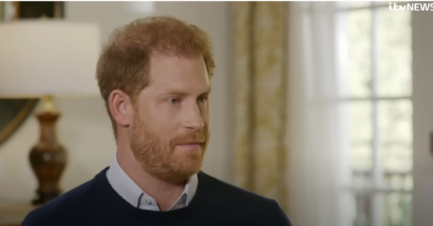 Prince Harry speaking in ITV interview