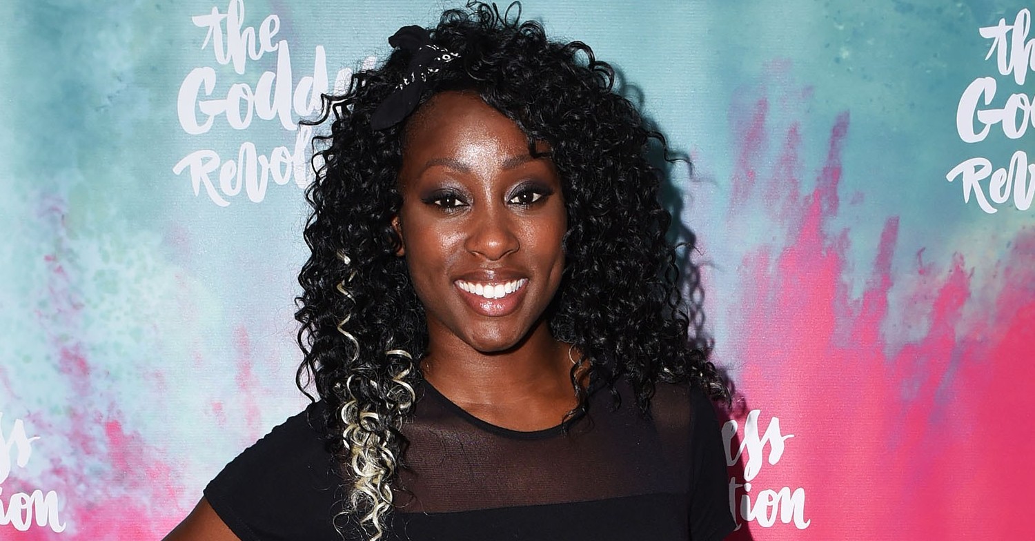 I'm a Celebrity star Scarlette Douglas at a party