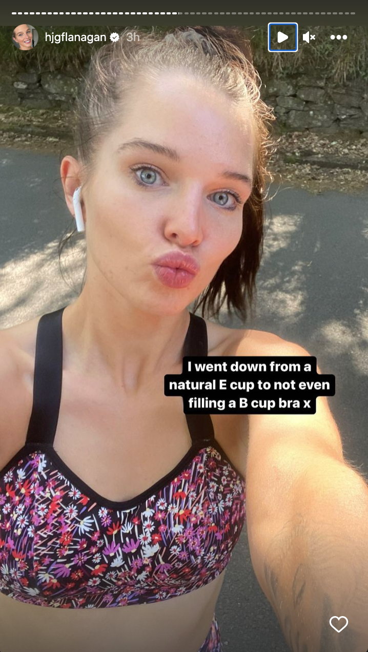 Helen Flanagan pouting in a sports bra (Credit: Instagram)