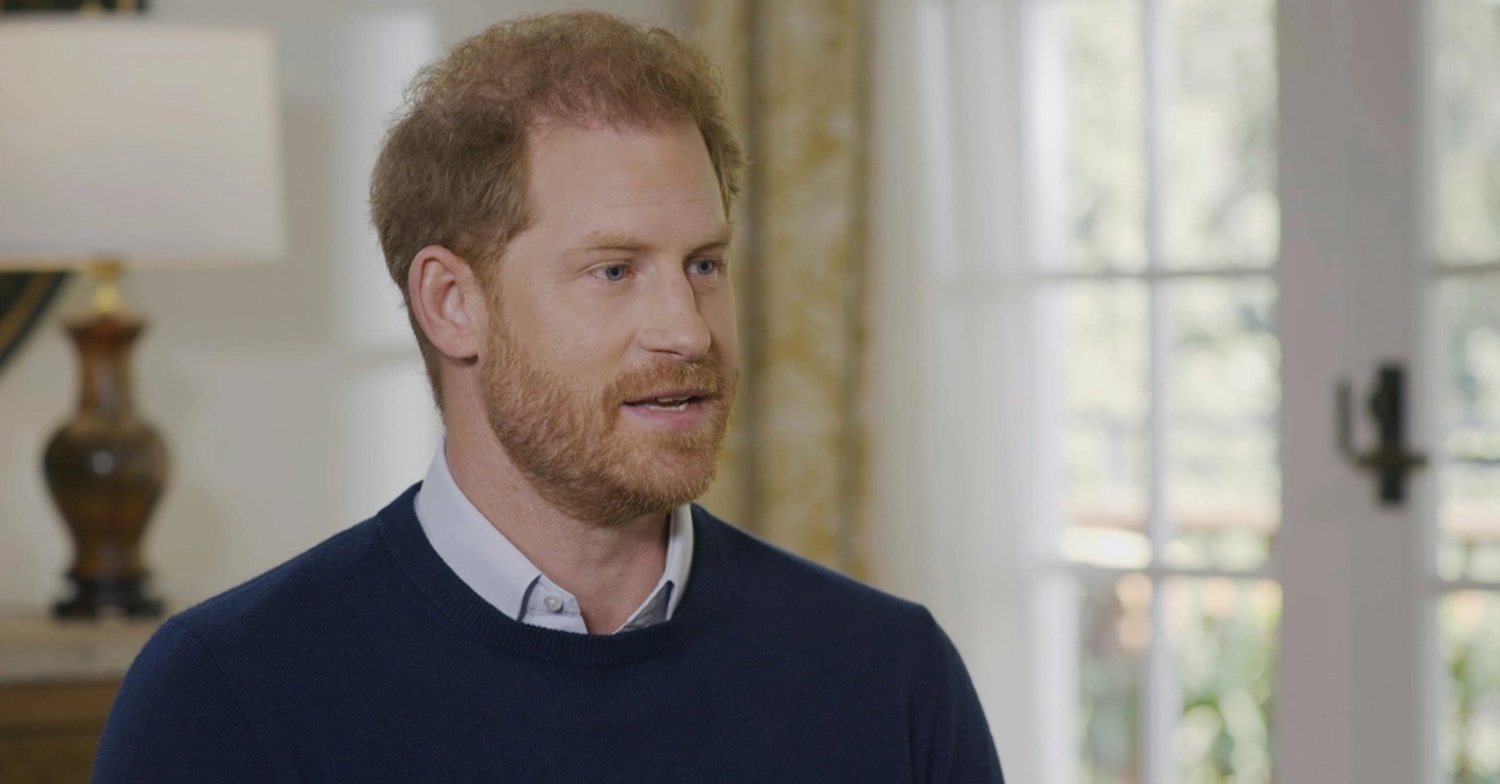 Prince Harry speaking in ITV interview