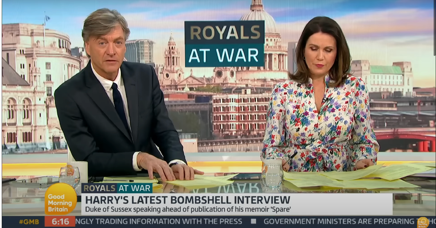 Richard Madeley and Susanna Reid on GMB today 
