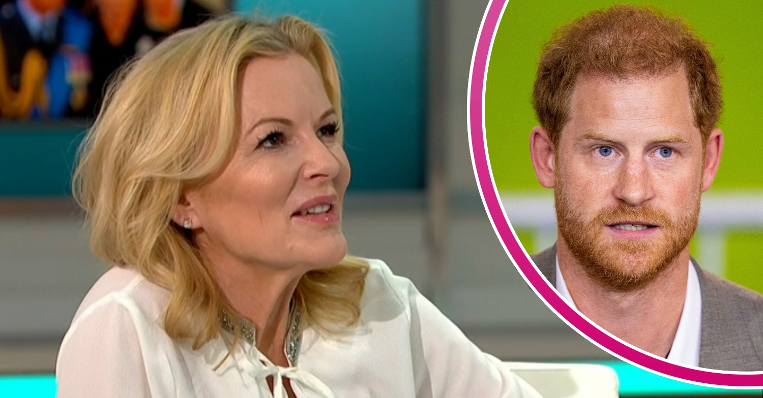 Catherine Ommanney on GMB today, Prince Harry looking stern