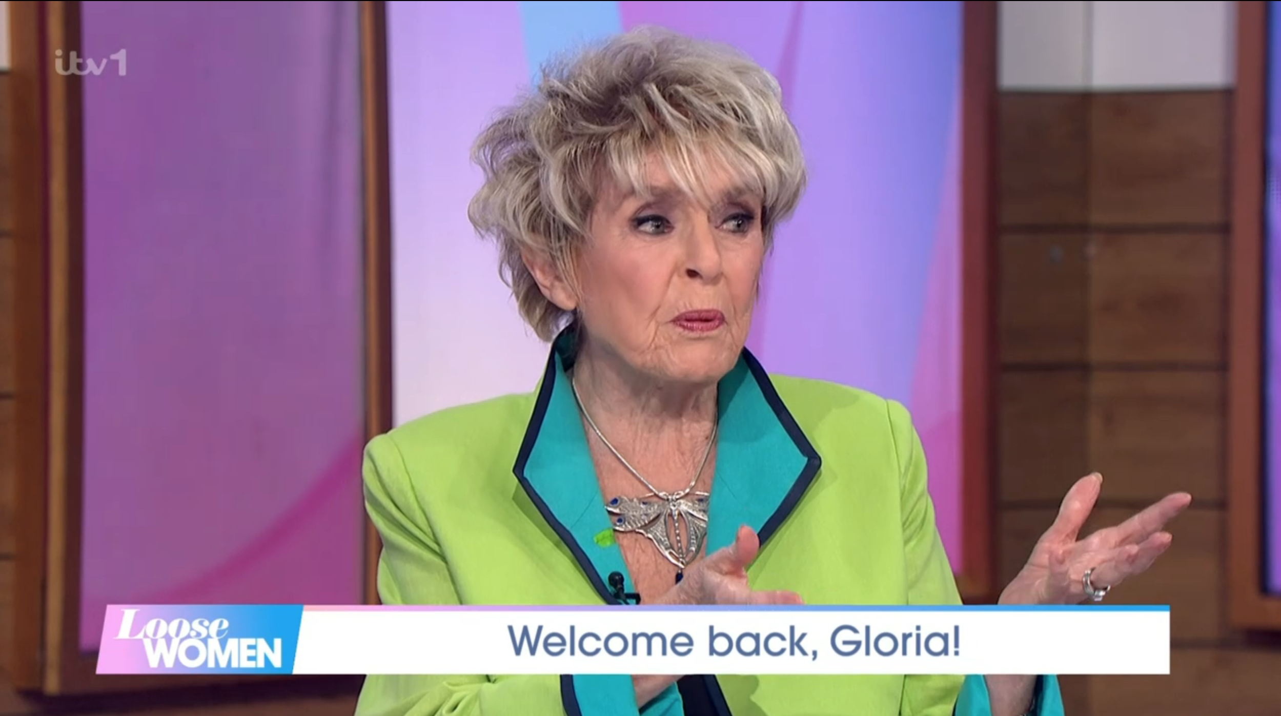 Gloria Hunniford speaking on Loose Women