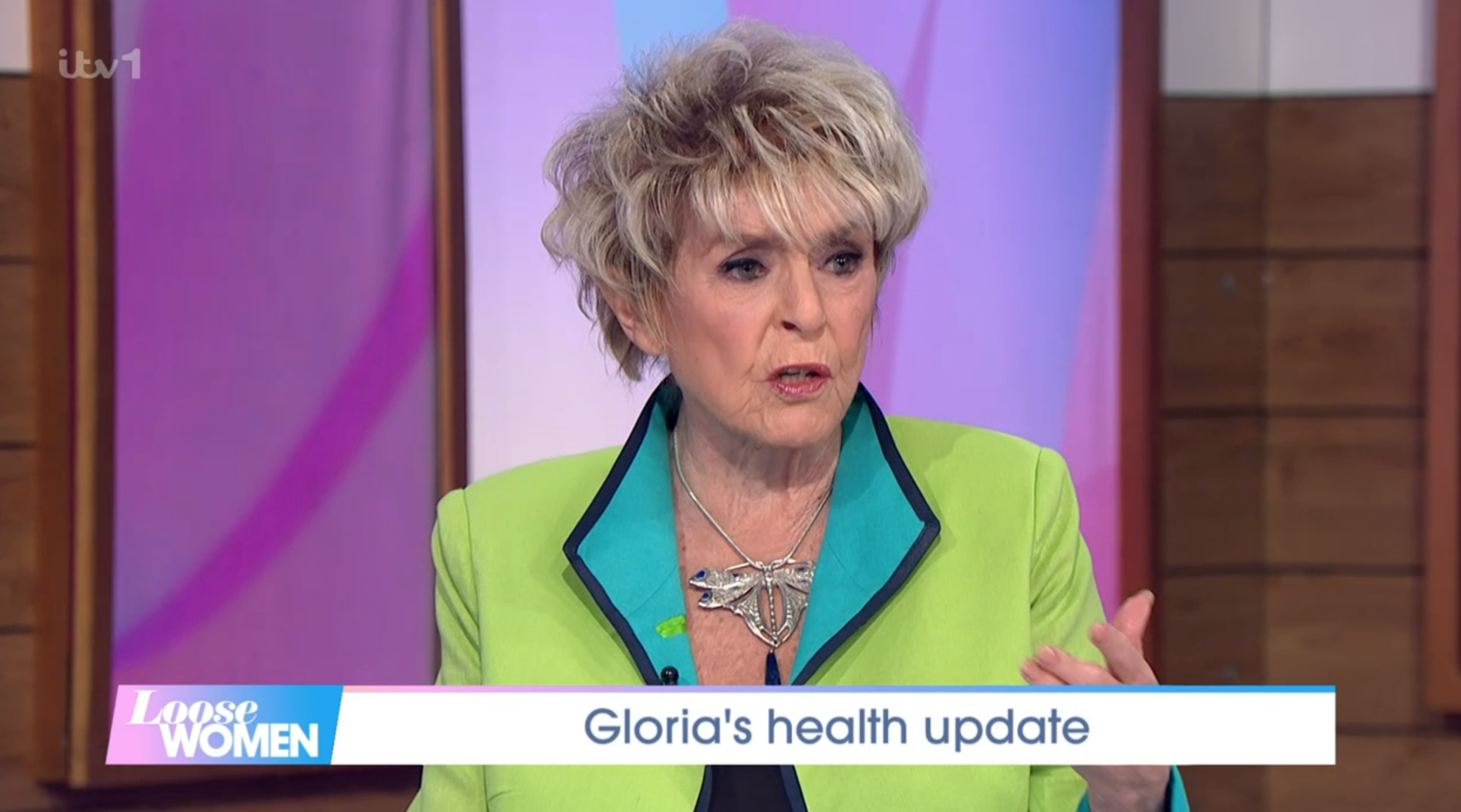 Gloria Hunniford speaking on Loose Women