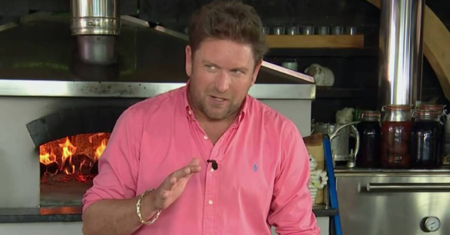 James Martin makes his point in his kitchen