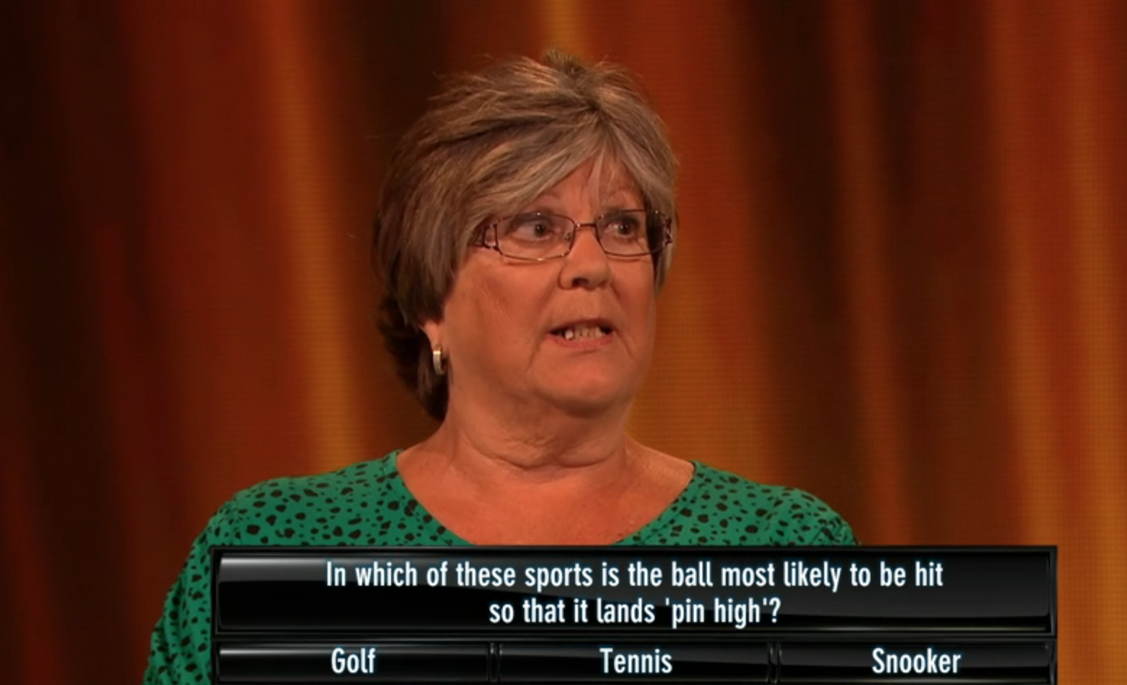 Tipping Point contestant Eileen playing the game