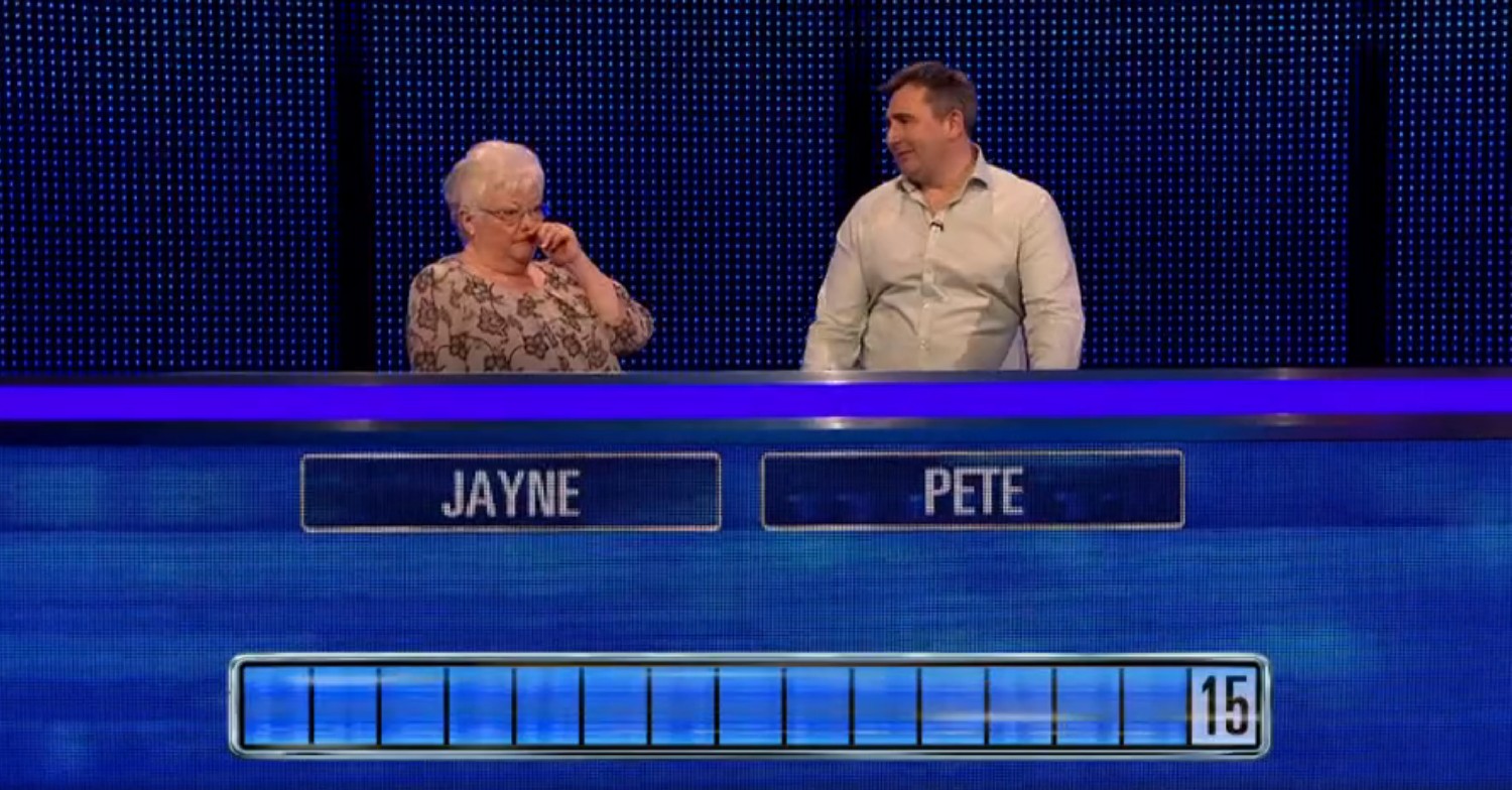 Jayne and Pete on The Chase on ITV
