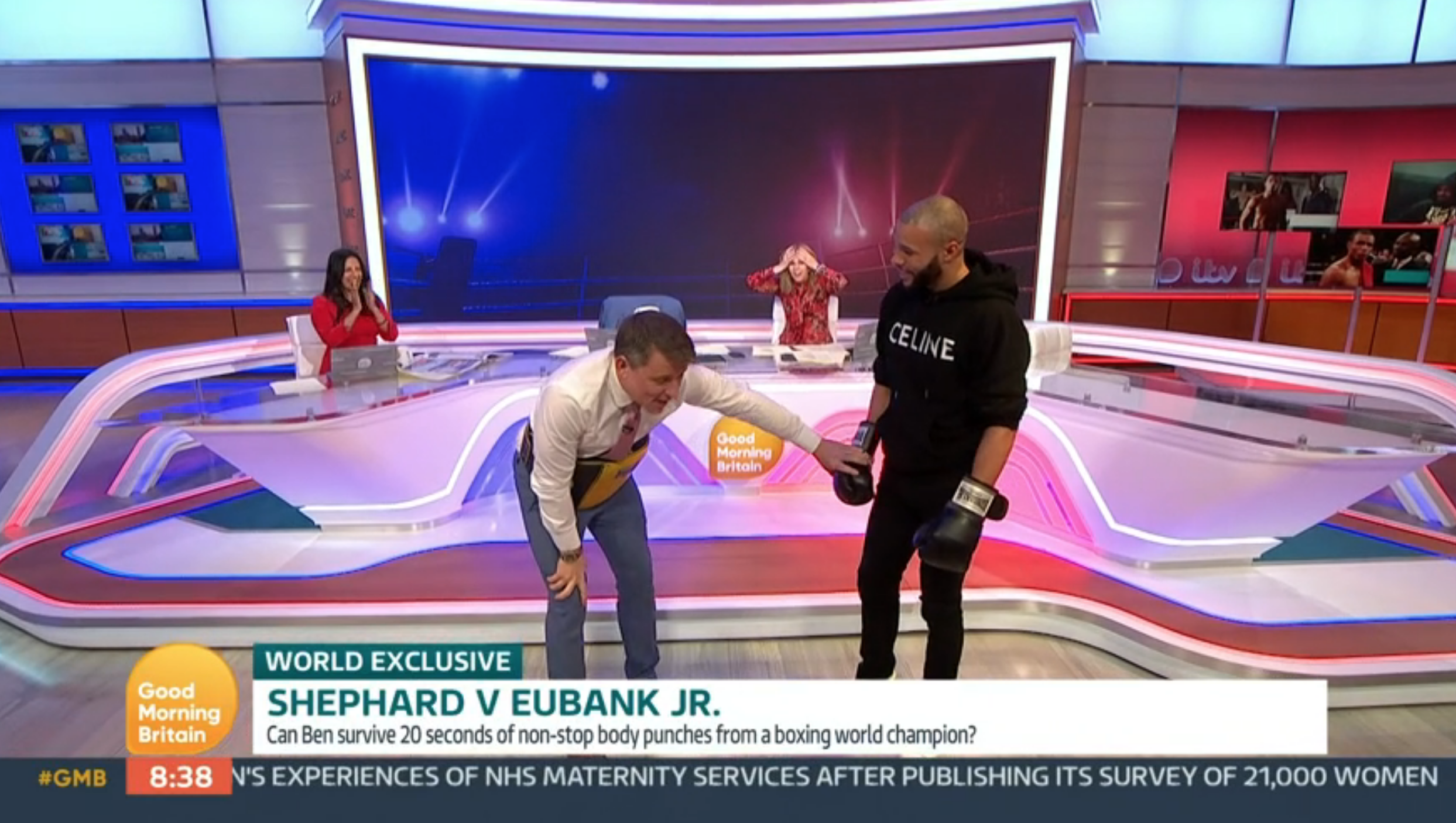 Ben Shephard getting punched on GMB