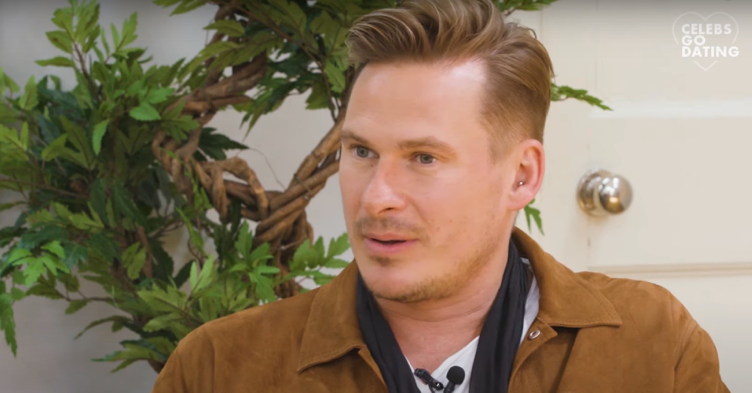 Blue singer Lee Ryan looking haunted 