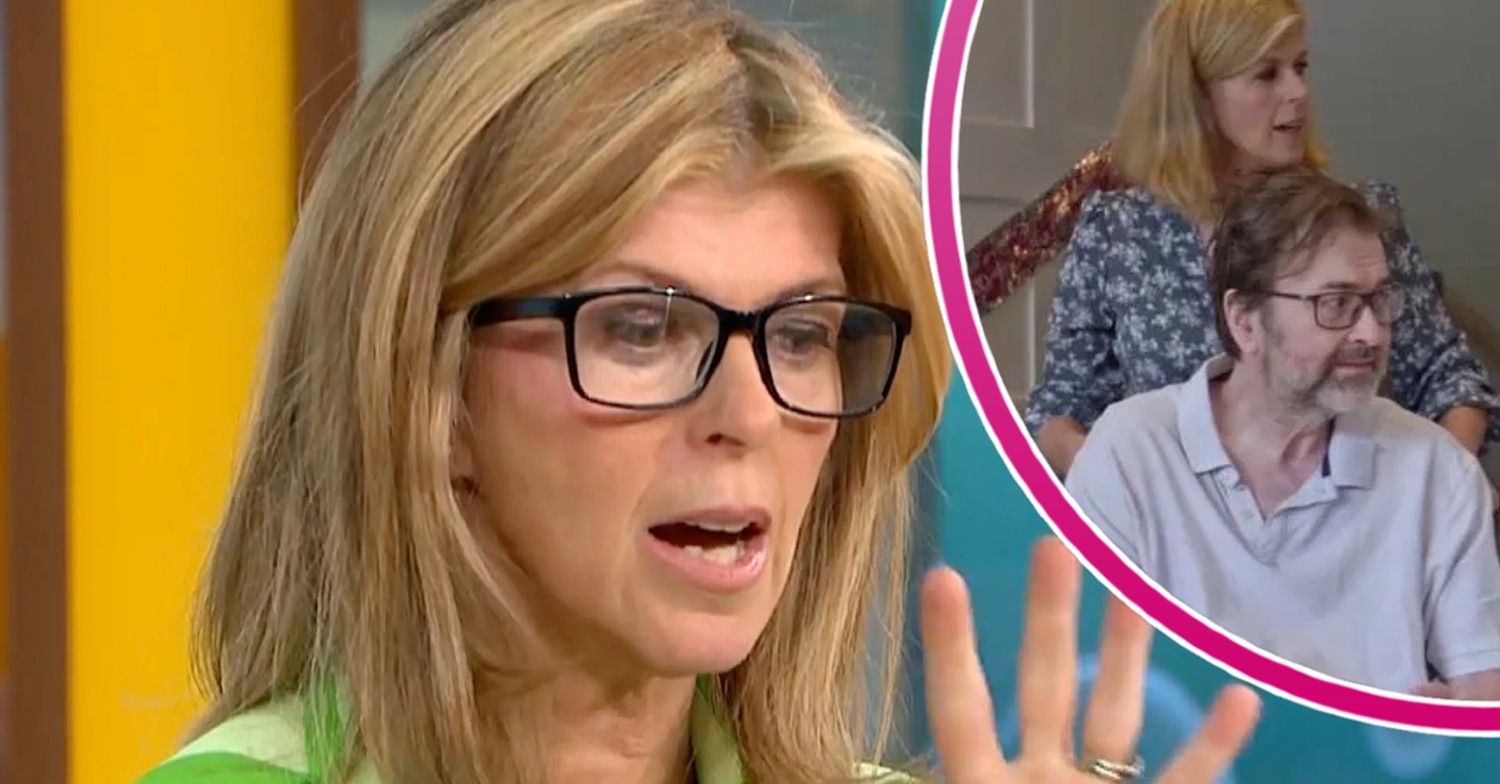 Kate Garraway wearing glasses on GMB today