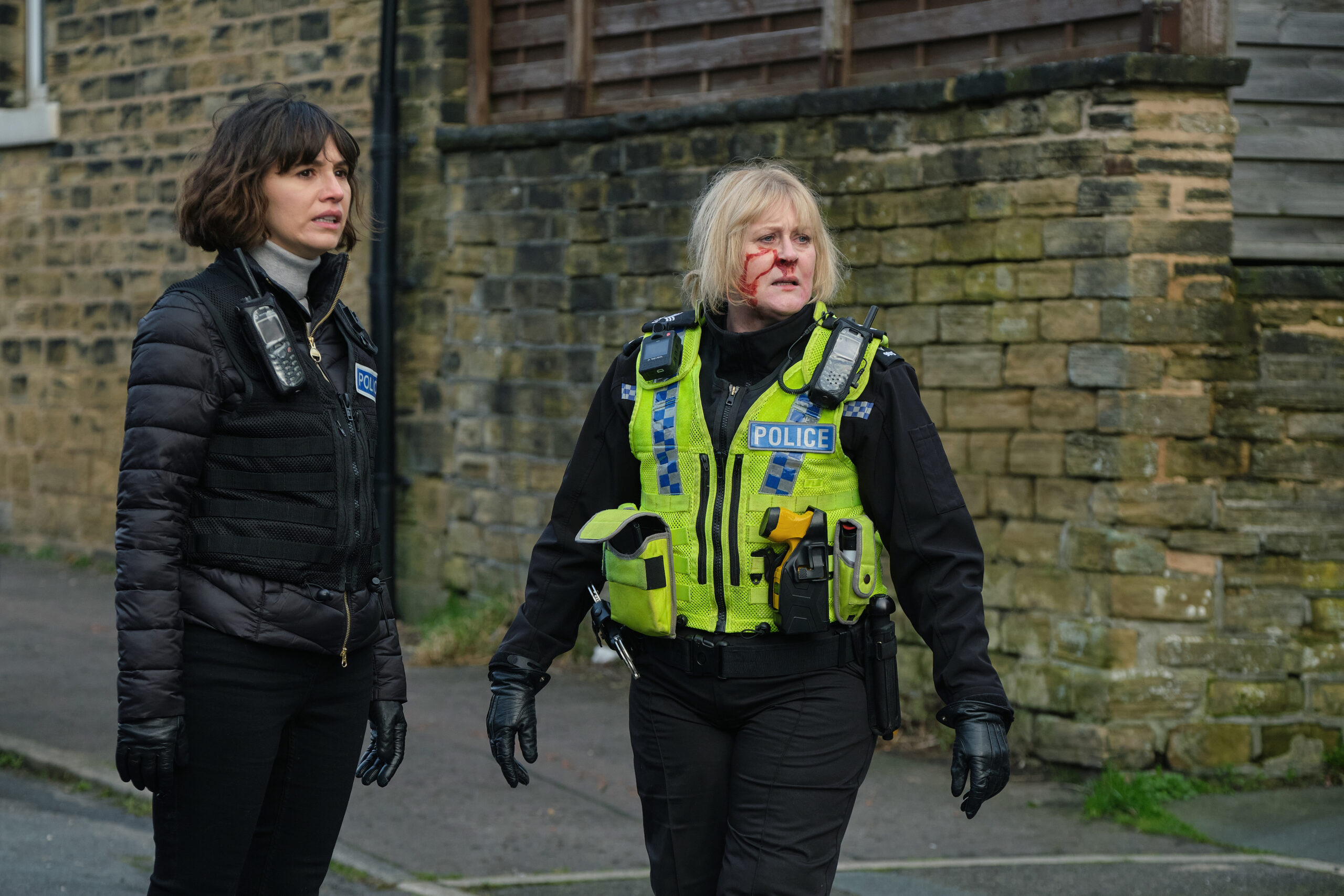 Catherine Cawood with bloodied nose in Happy Valley