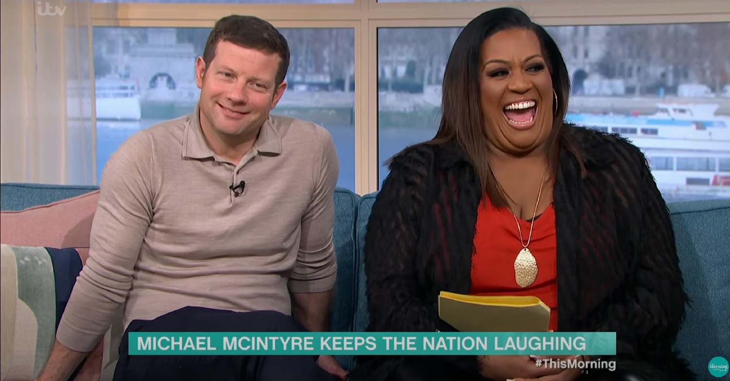 Dermot O'Leary and Alison Hammond laughing on This Morning today 