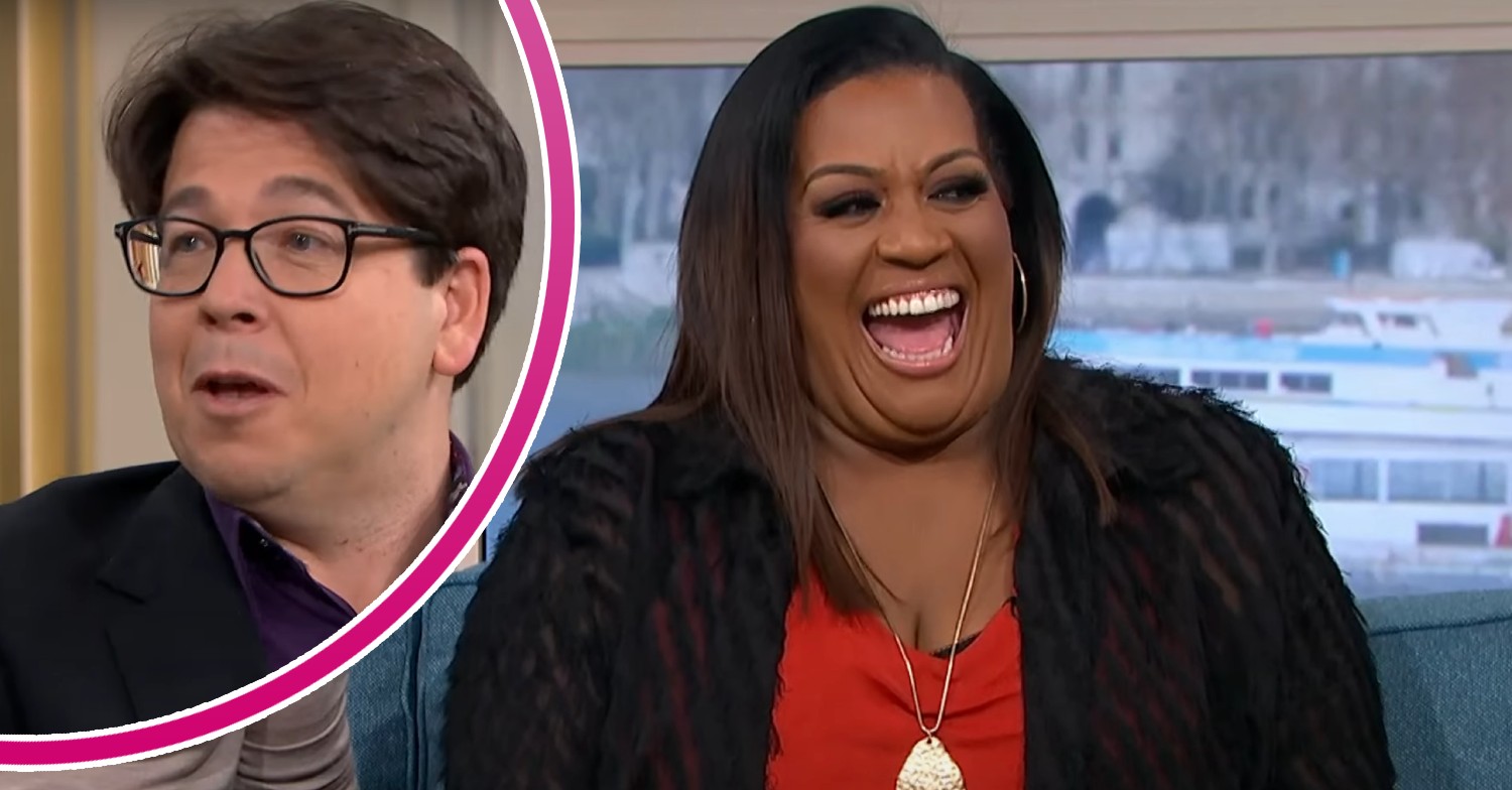 Michael McIntyre smiling, Alison Hammond laughing on This Morning today