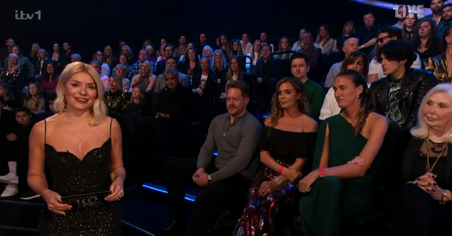 Holly Willoughby hosting Dancing On Ice 2023 in front of audience