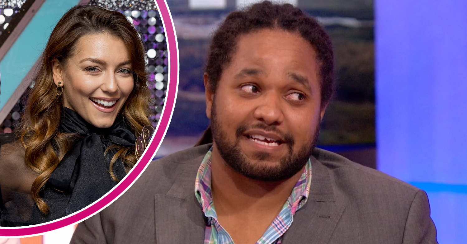 Hamza Yassin chatting on The One Show and Jowita inset