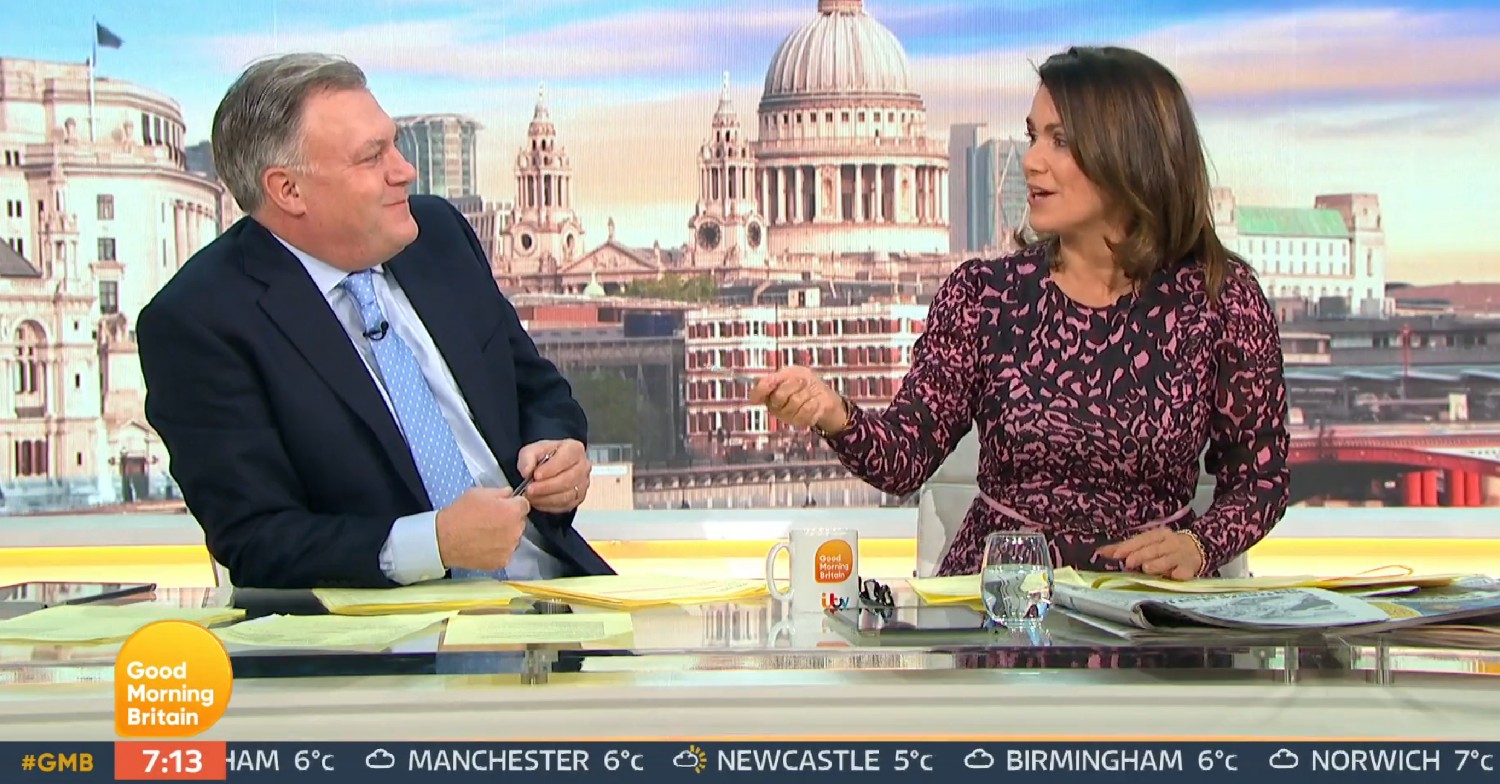Ed Balls and Susanna Reid on GMB today 