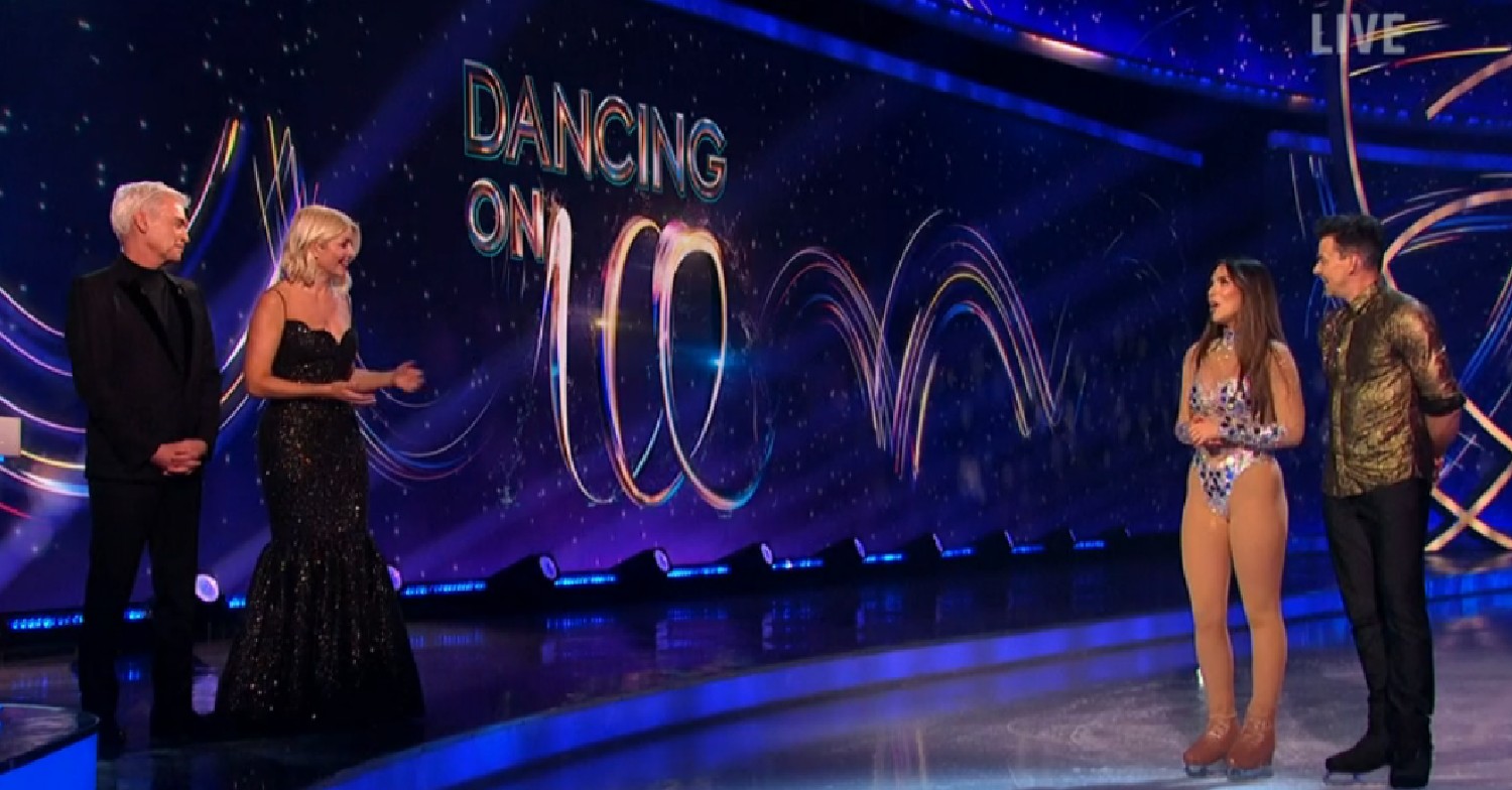 Ekin-Su speaking to Phil and Holly on Dancing On Ice