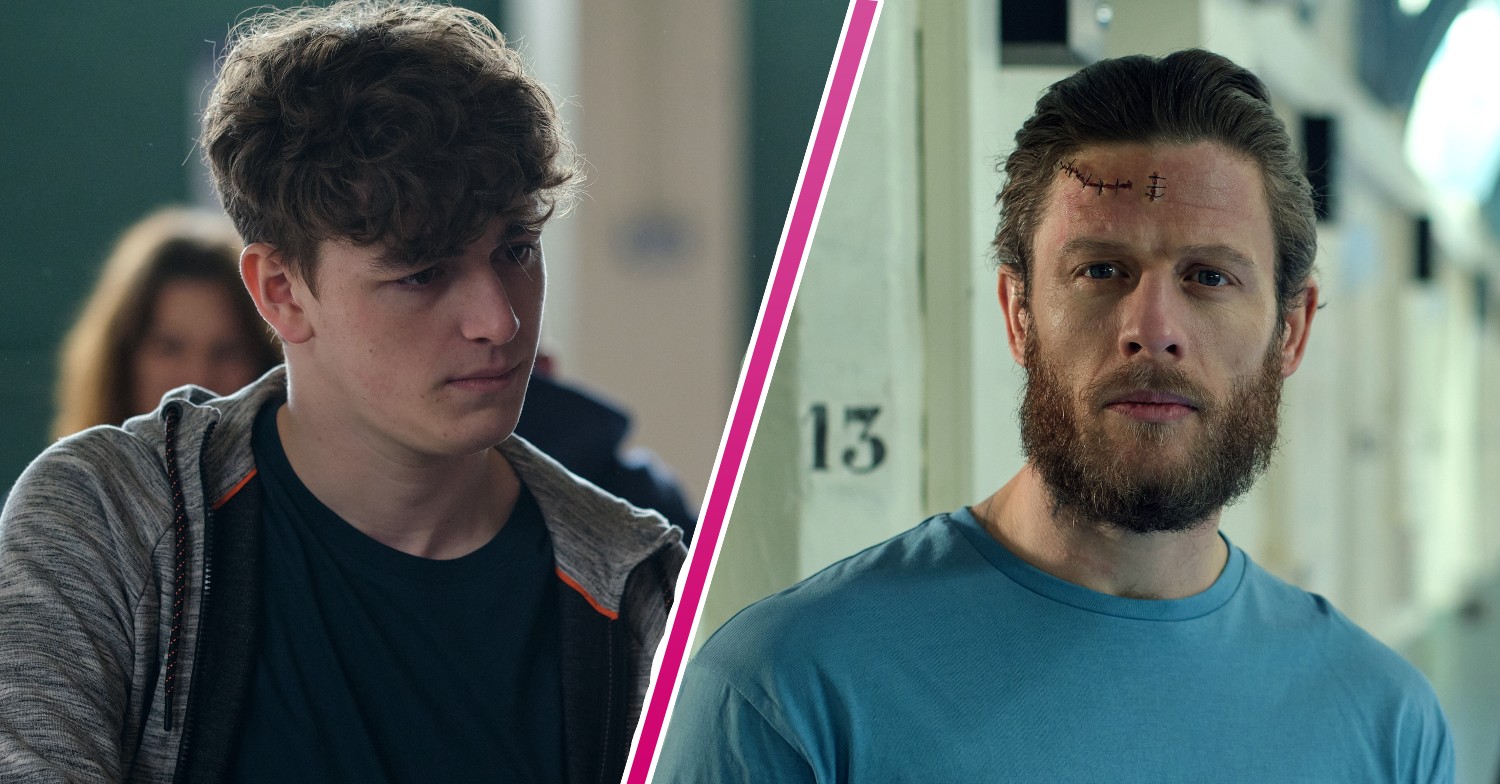 Ryan and Tommy frown in Happy Valley