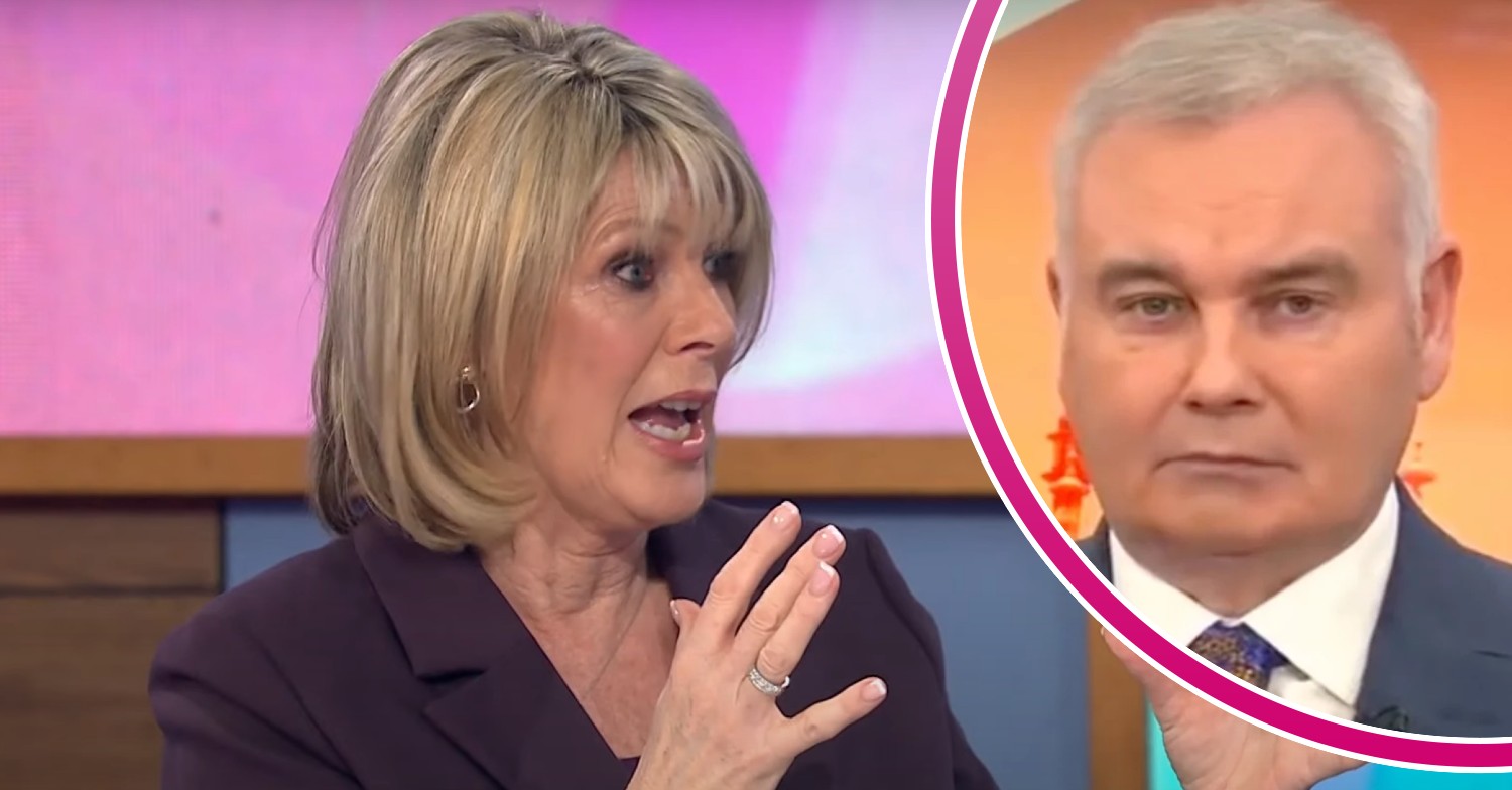 Ruth Langsford on Loose Women today, Eamonn Holmes looking concerned on GB News