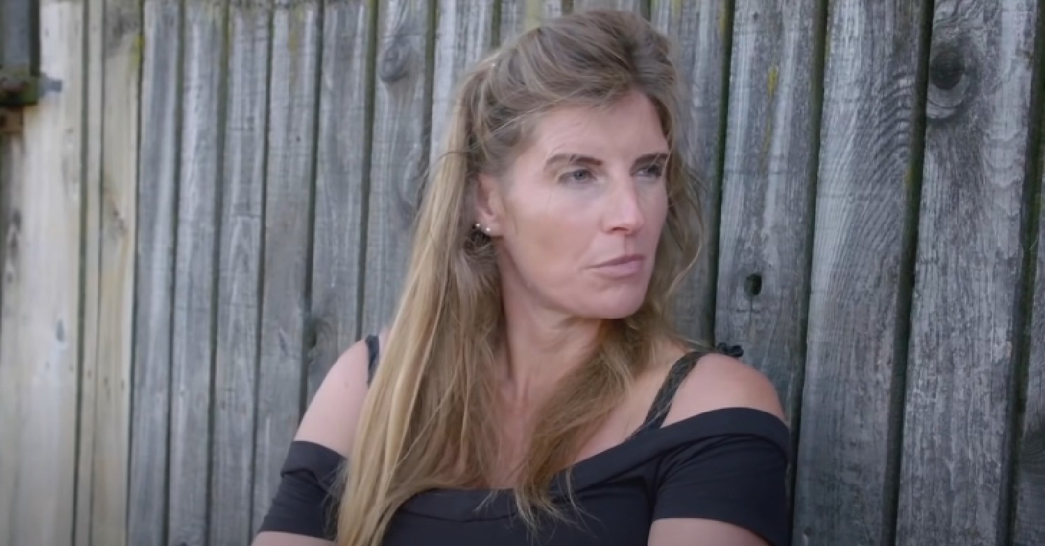 Amanda Owen leaning against shed on Our Yorkshire Farm
