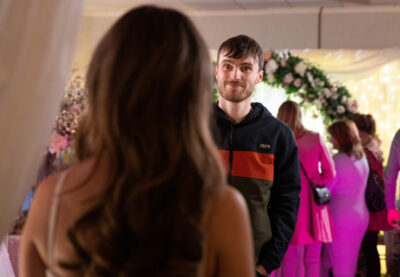 Justin smiling at Daisy in Coronation Street