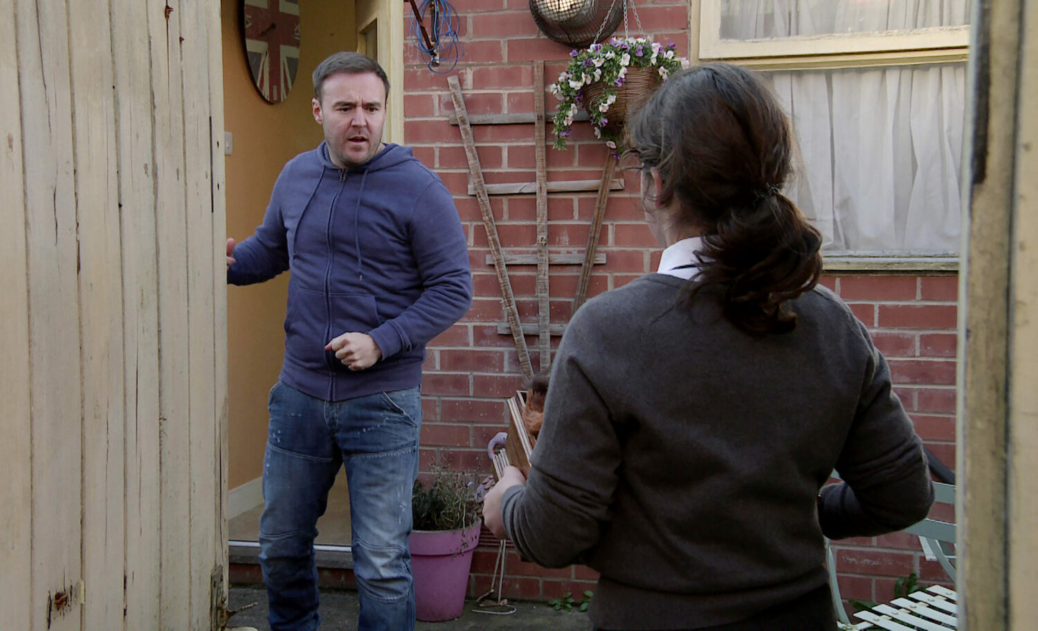 Tyrone looking at Hope