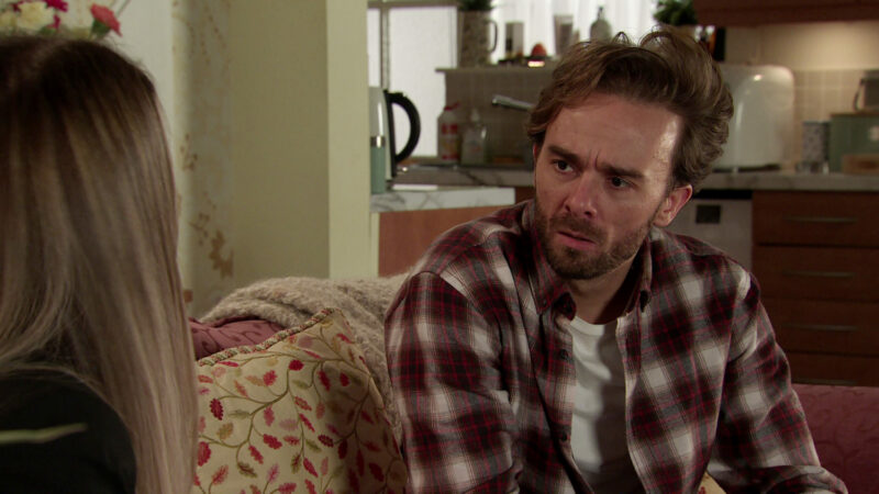 David looks worried on Coronation Street