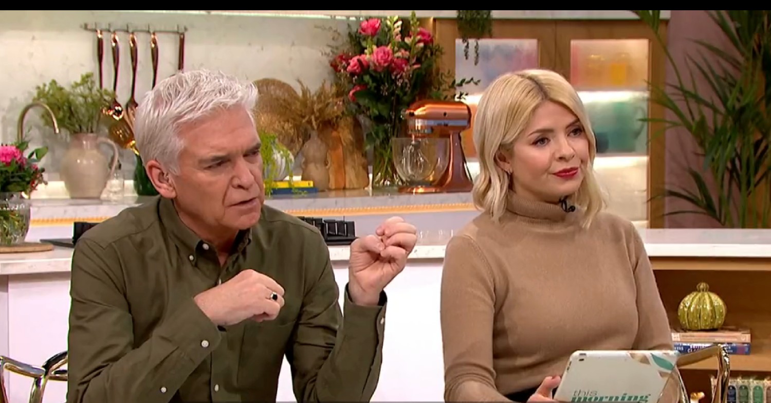 Phillip Schofield and Holly Willoughby on This Morning today 