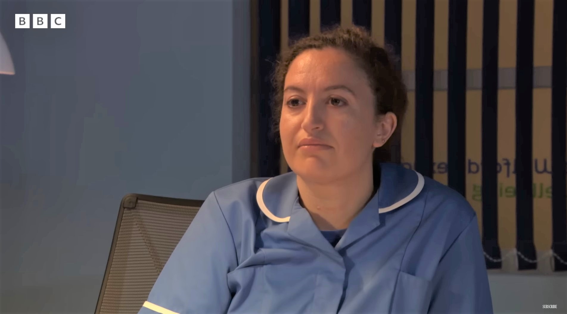 The nurse in EastEnders looks disinterested