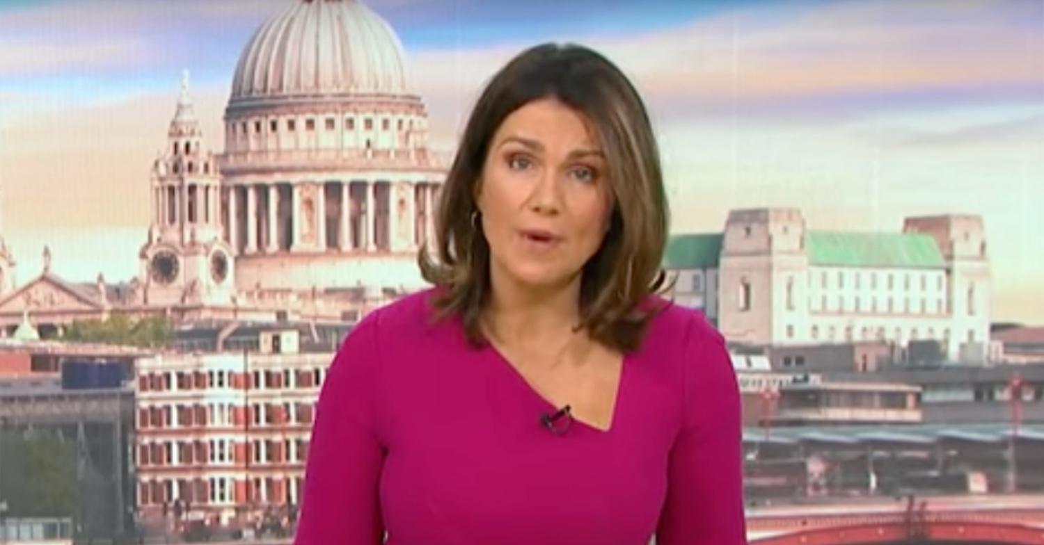 Susanna Reid presenting GMB wearing pink