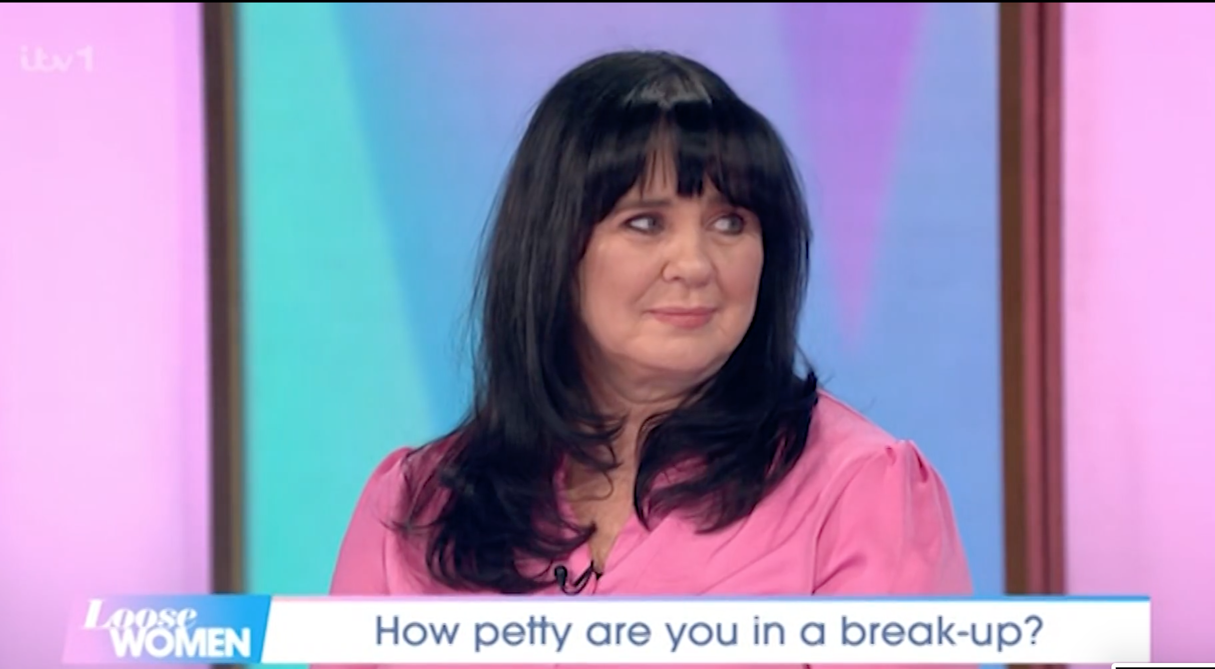 Coleen Nolan wearing pink on Loose Women