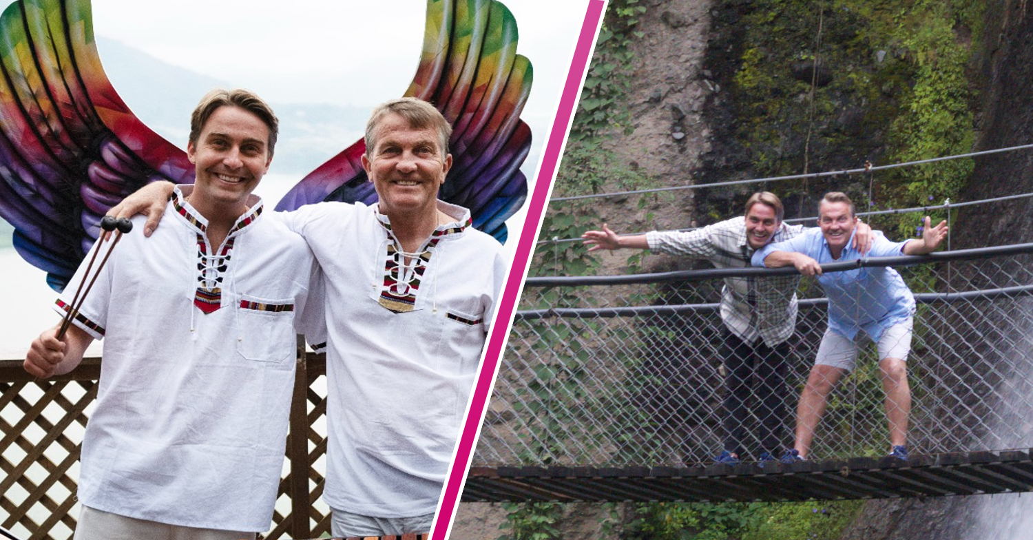 Bradley and Barney Walsh pose together for Breaking Dad on ITV