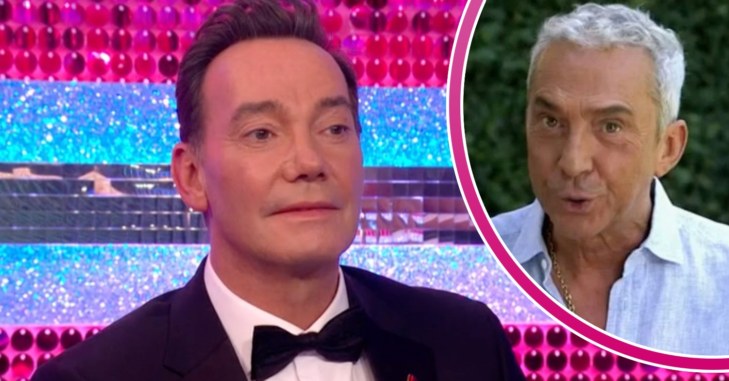 Craig Revel Horwood looks impassive, Bruno Tonioli speaks to camera