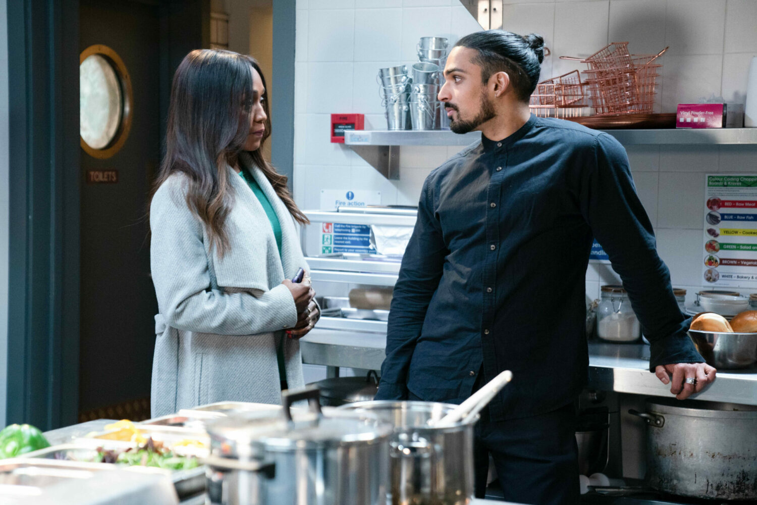 EastEnders' Denise is flirting with Ravi in the kitchen