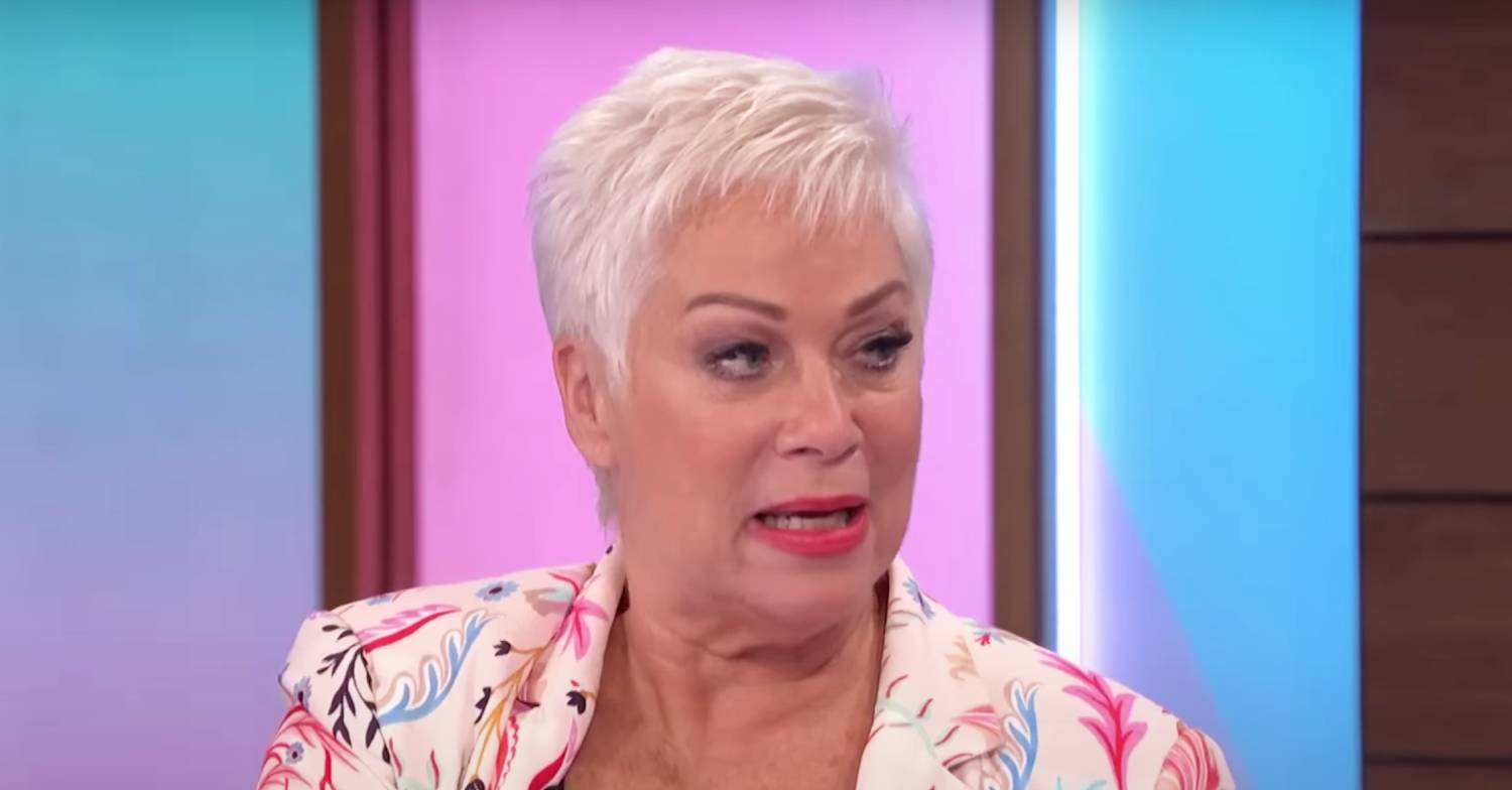 Denise Welch looks agitated