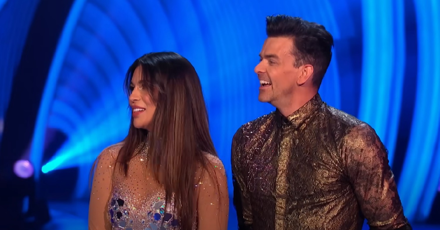 Ekin-Su and Brendyn smiling on Dancing On Ice