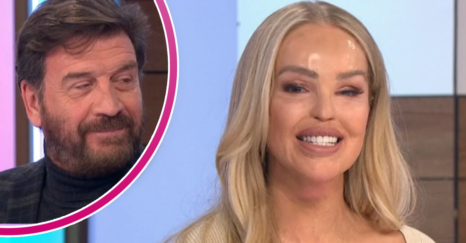 Nick Knowles and Katie Piper smiling on Loose Women