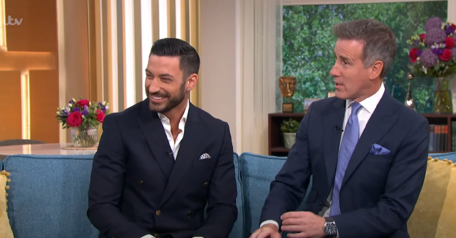 Giovanni Pernice and Anton Du Beke smiling on This Morning