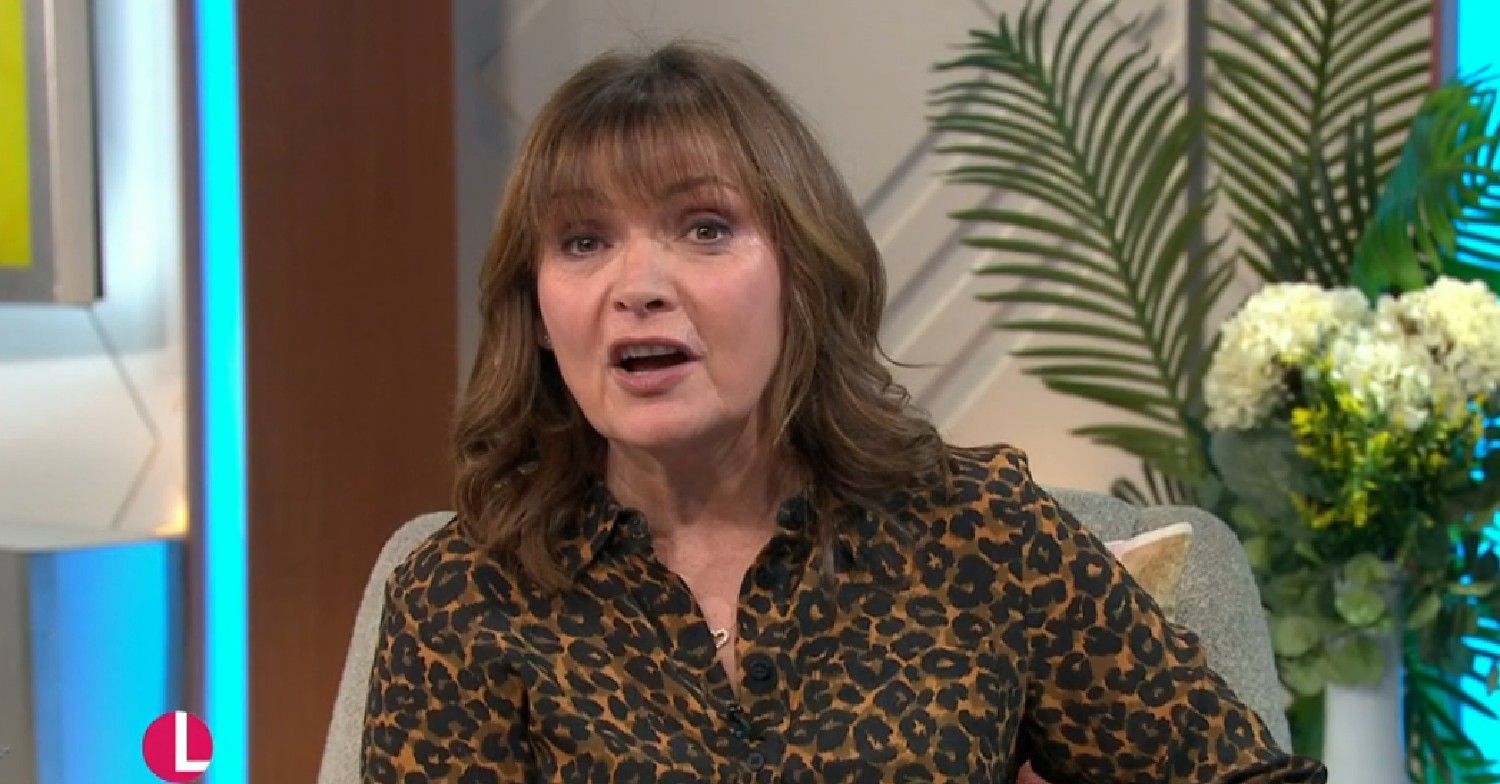 Lorraine Kelly speaking to the camera on her show today
