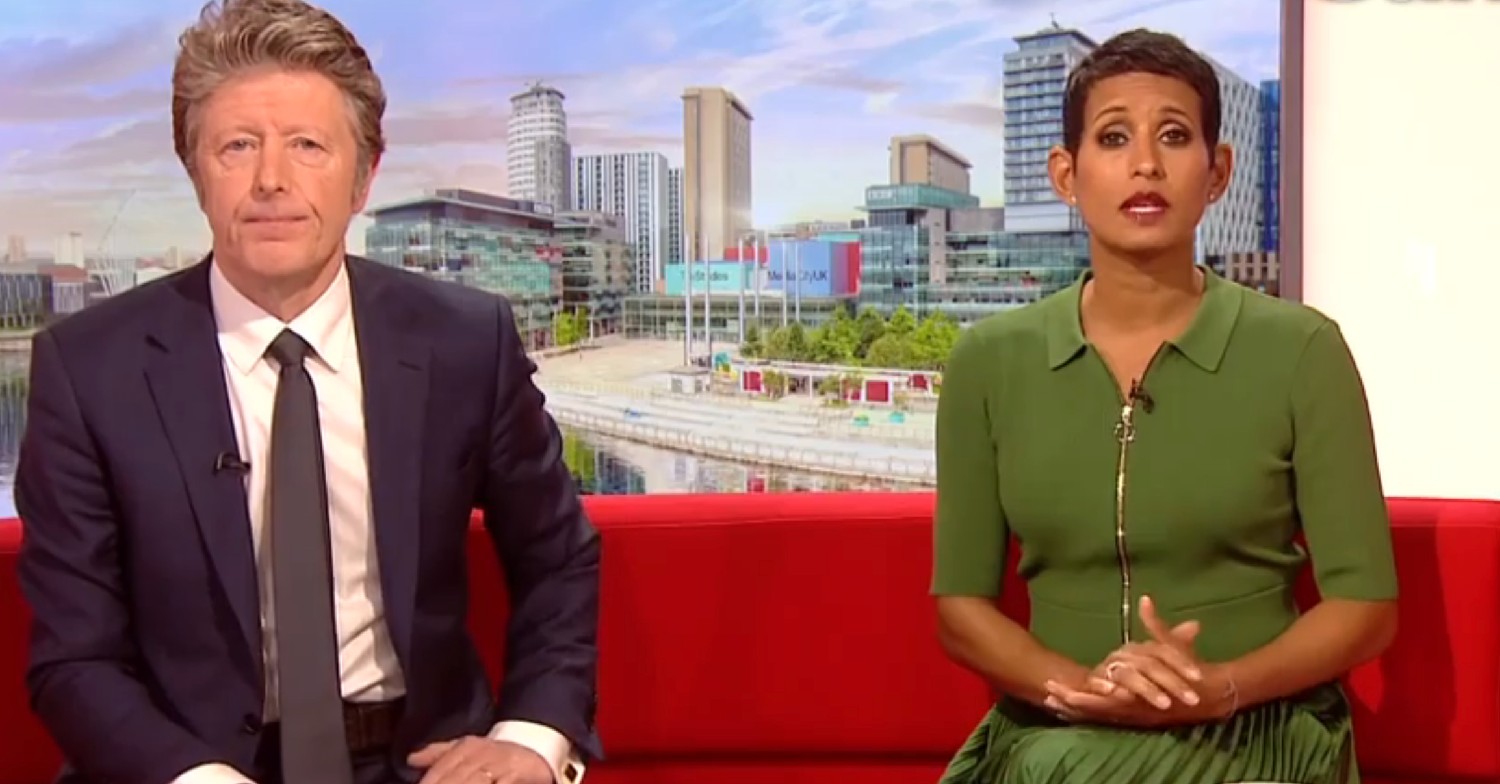 Naga Munchetty and Charlie Stayt on BBC Breakfast 