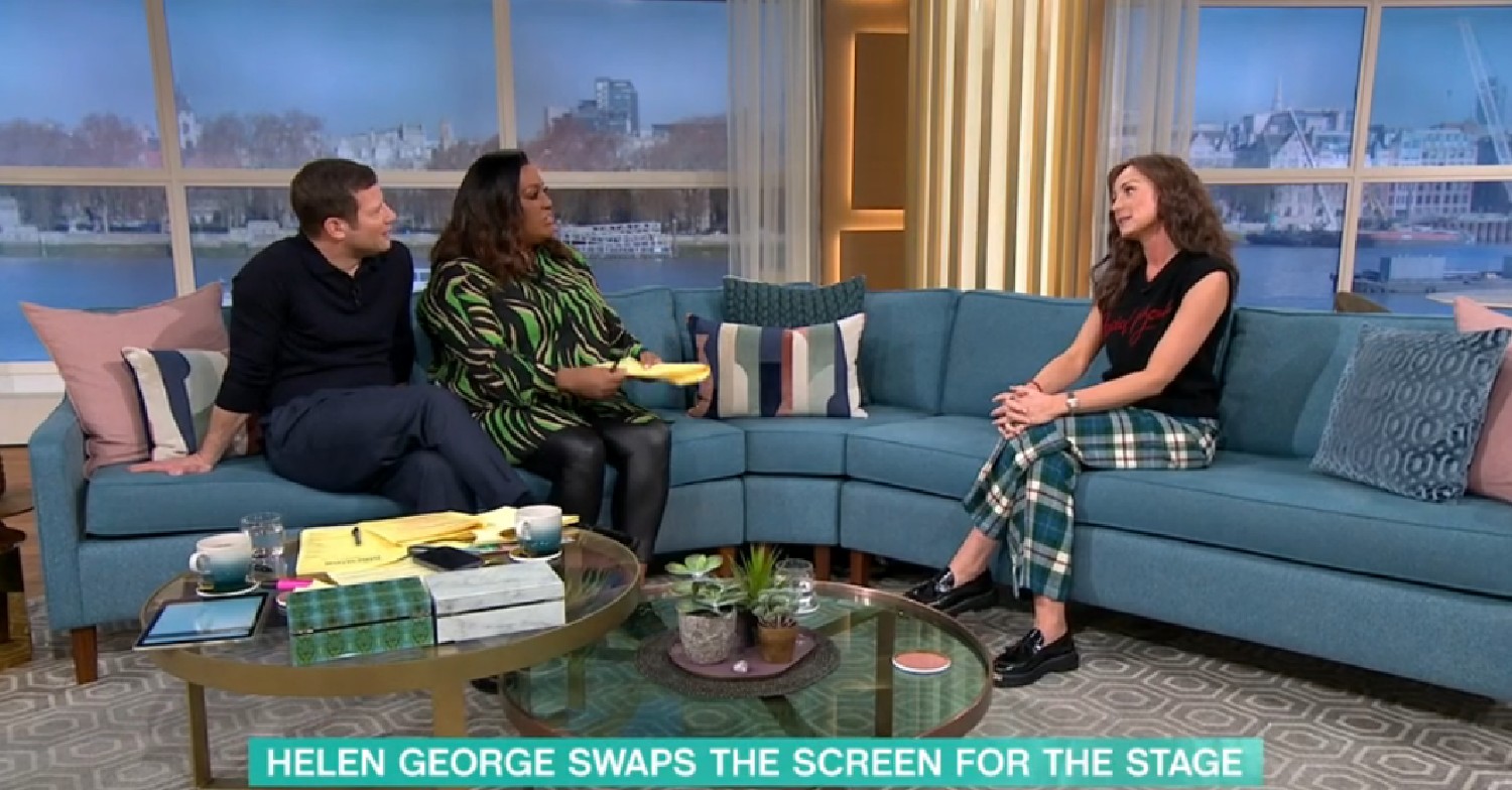 Dermot and Alison interviewing Helen George on This Morning today