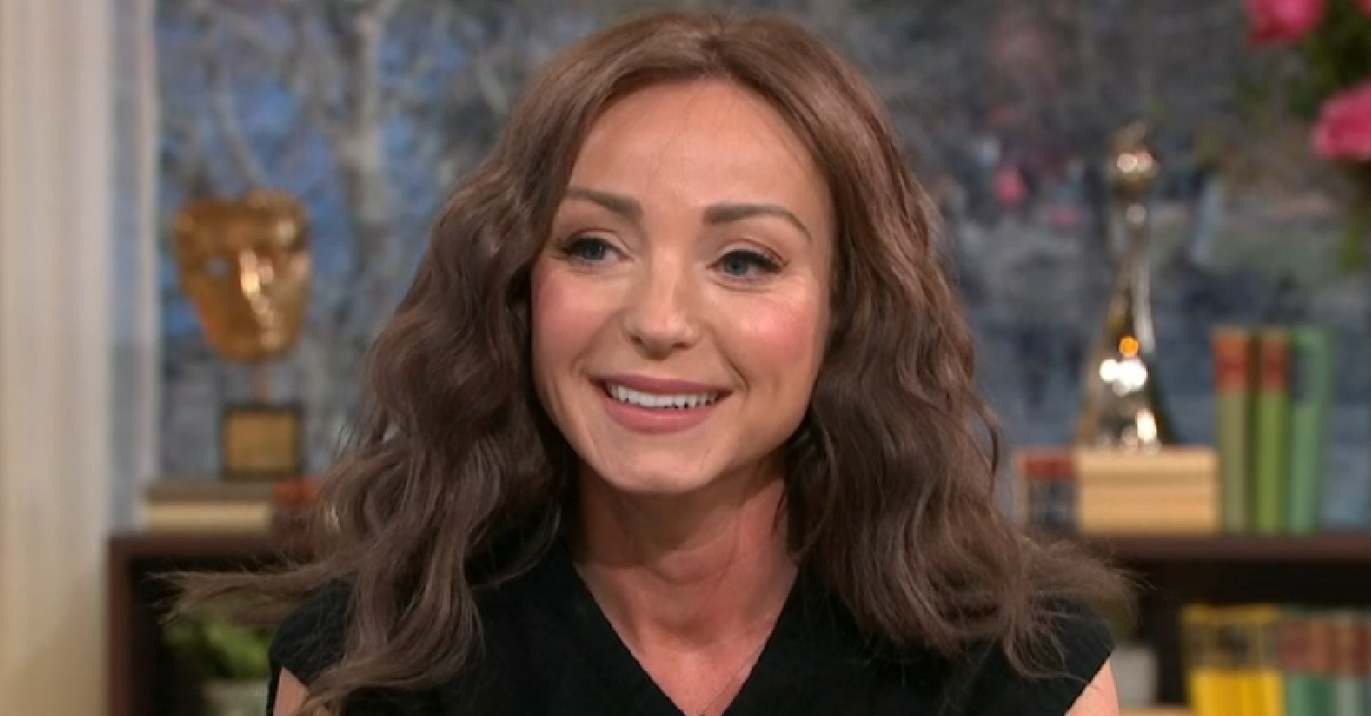 Helen George smiling on This Morning today